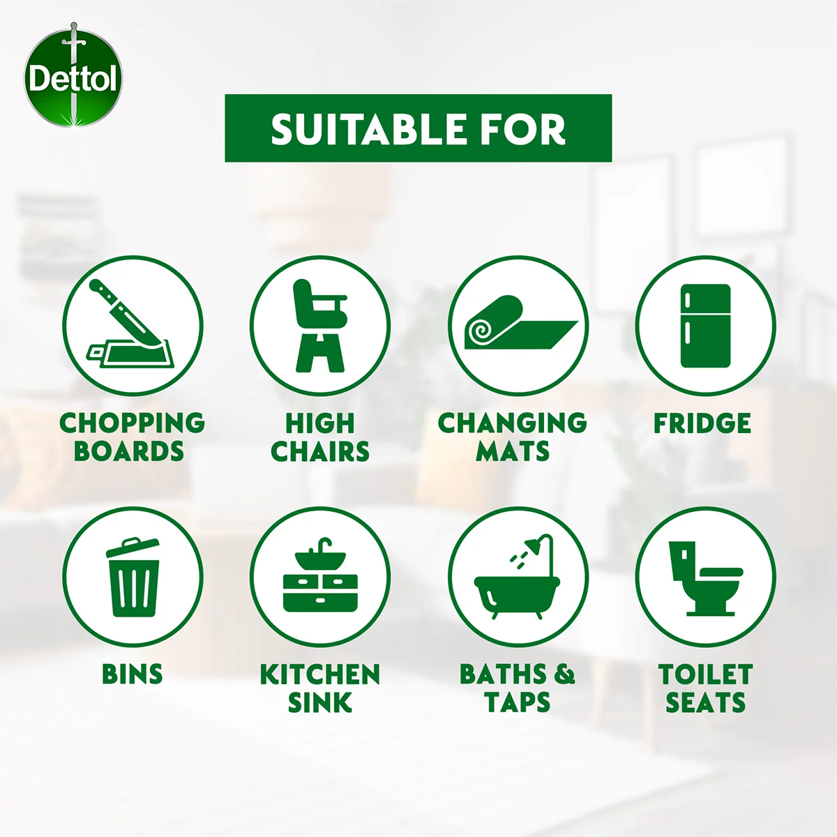 DETTOL ANTIBACTERIAL SURFACE DISINFECTAN TRIGGER SPRAY 500ML - Image 8