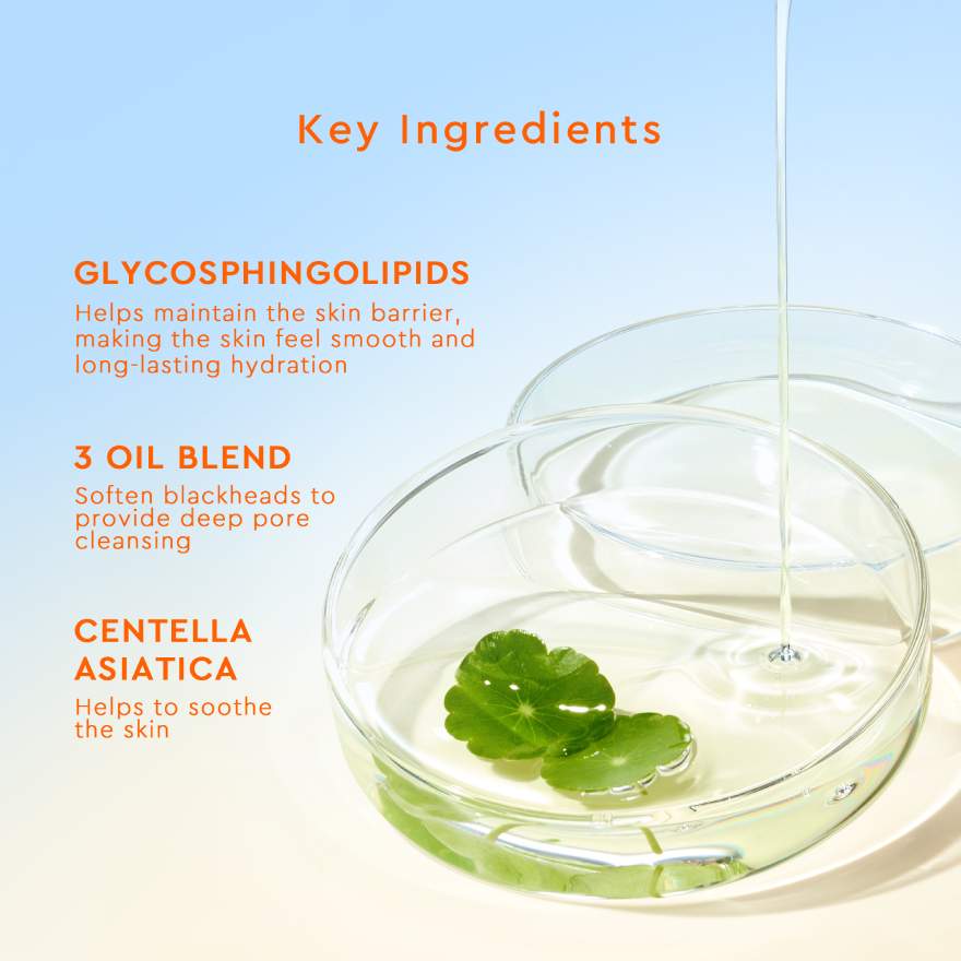 GLAD2GLOW MADAGASCAR CENTELLA LIGHT CLEANSING OIL 100ML - Image 3
