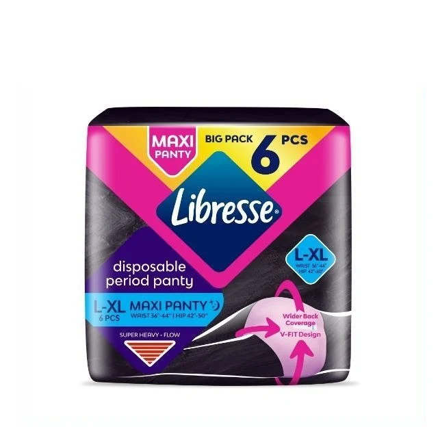 LIBRESSE MAX SECURITY MAXI PANTIES L-XL 6S